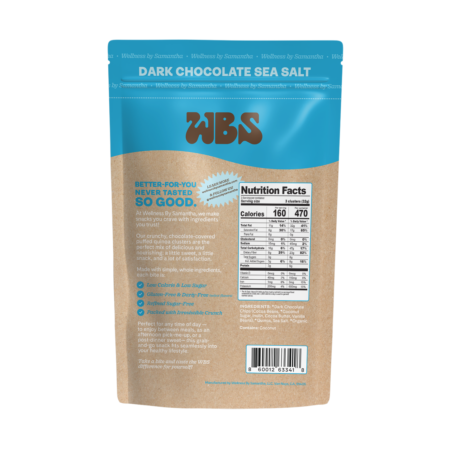 Dark Chocolate Sea Salt Clusters