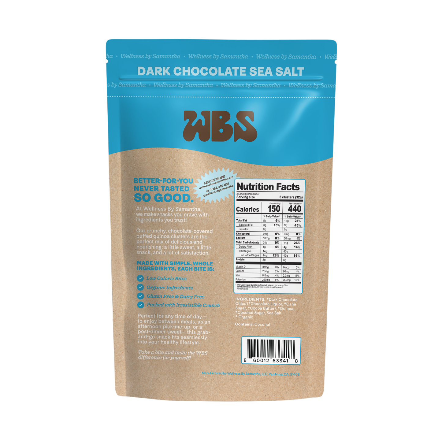 Dark Chocolate Sea Salt Clusters