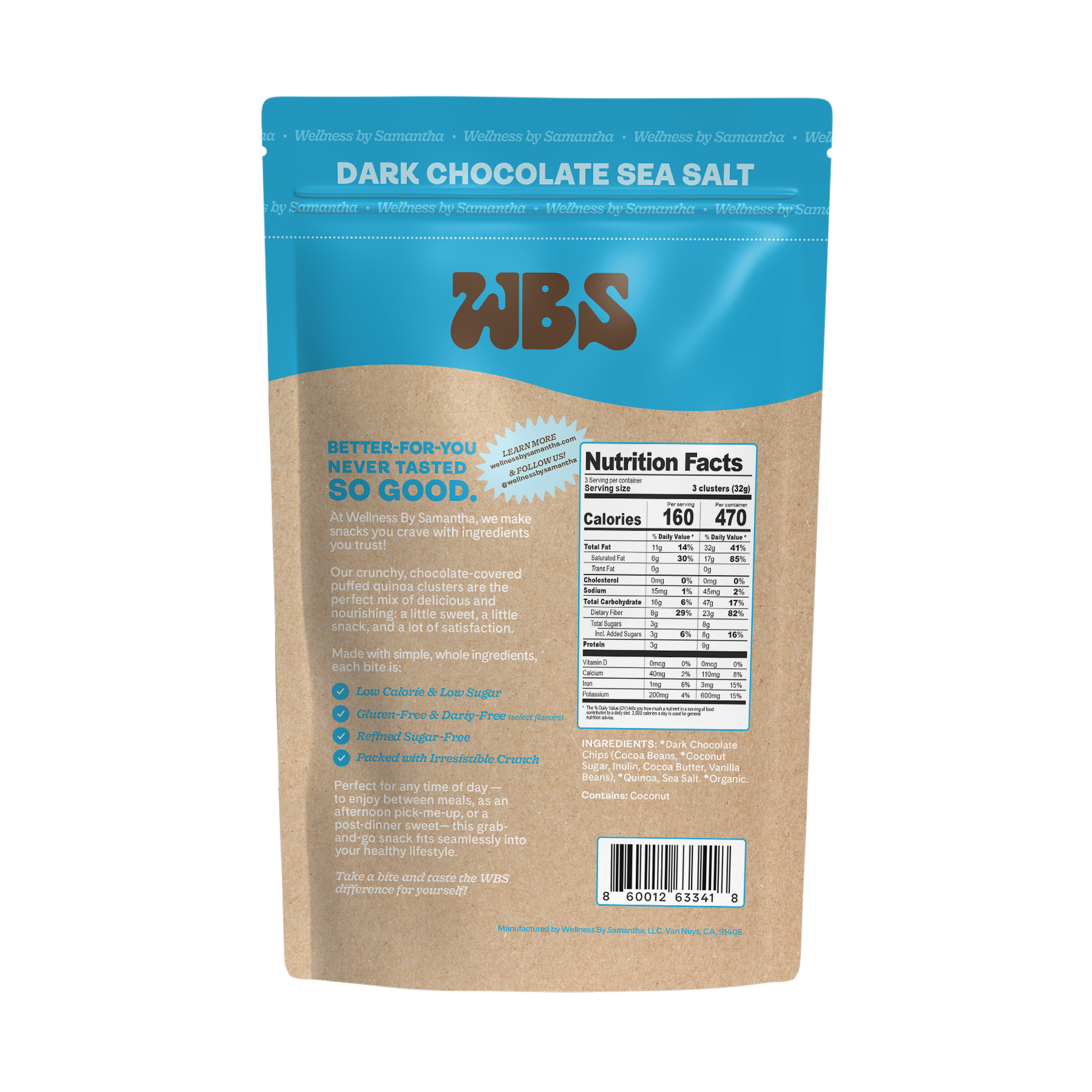 Dark Chocolate Sea Salt Clusters