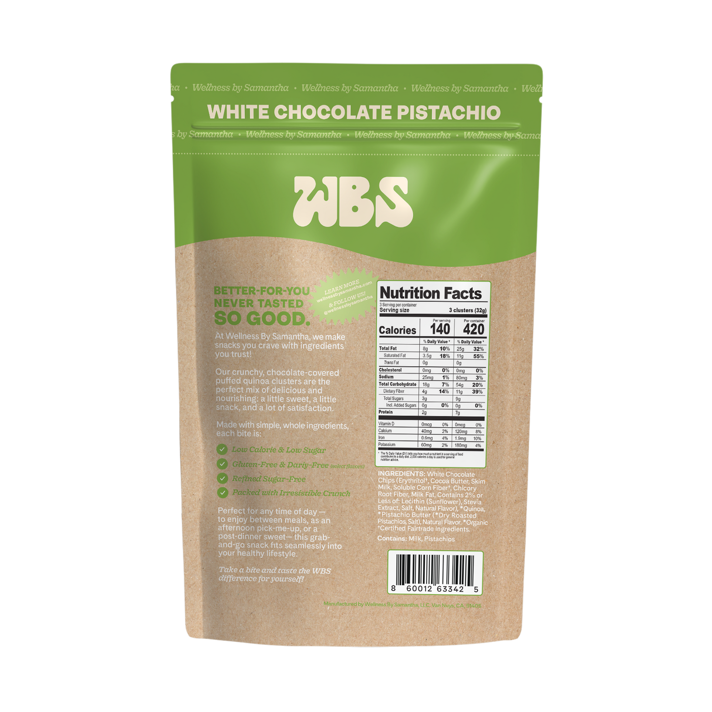 White Chocolate Pistachio Clusters